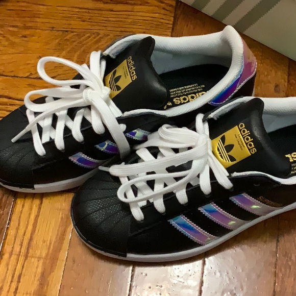 ADIDAS WOMEN’S SNEAKERS | Black & White | Size 5 | Brand New Never Worn - Picture 2 of 5